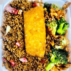 Best A 4.芥兰鸡,春卷,叉烧炒饭 Sliced Chicken w. Broccoli. Egg Roll & Pork Fried Rice in Southbridge, MA